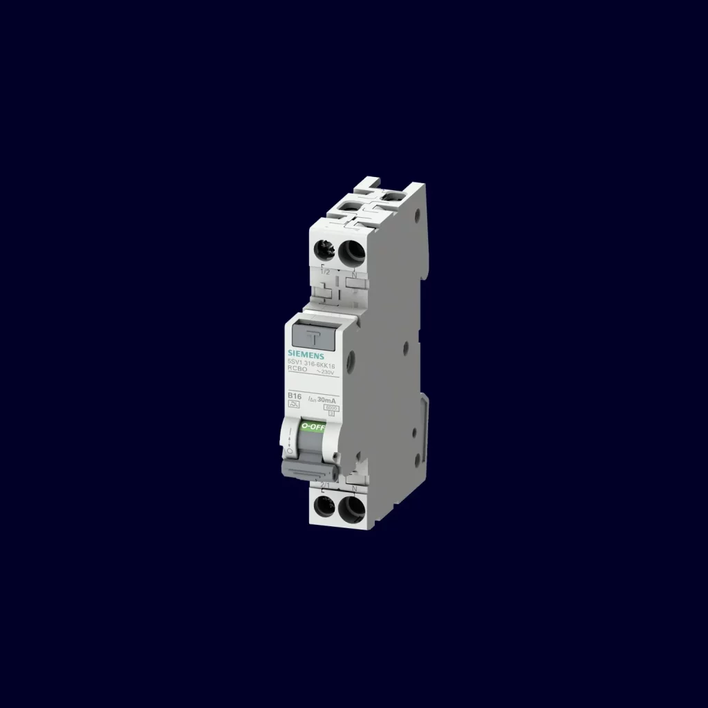 RCBOs 5SV1 Type A and F in 1 MW