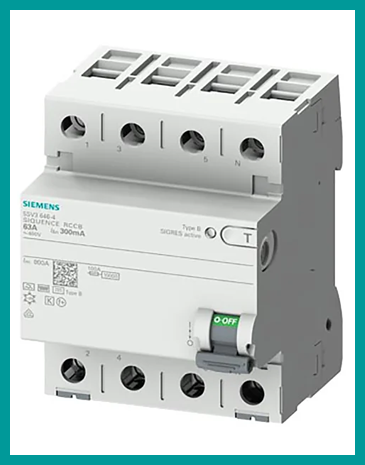 siemens 5SV3 RCCBs, type B/B+