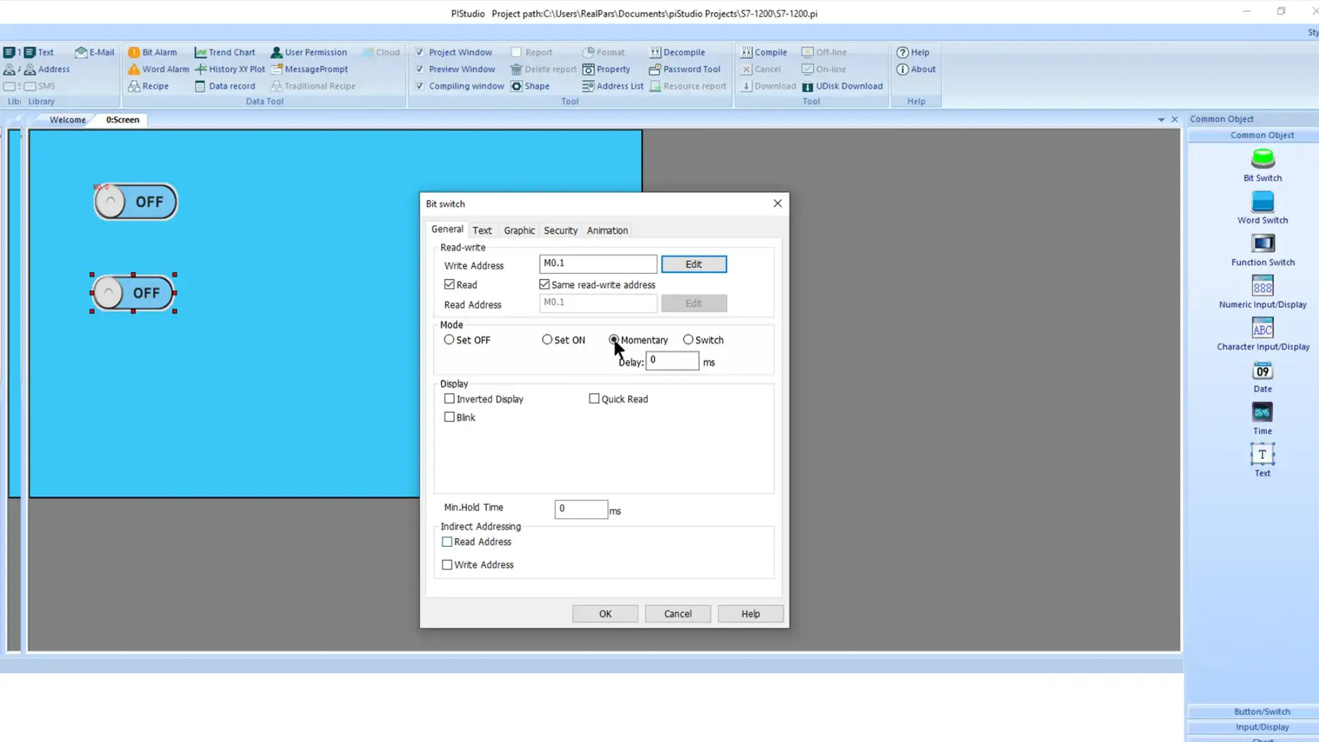 ATTACHMENT DETAILS Momentary-mode-for-Bit-Switch-object-in-piStudio - Siemens PLC